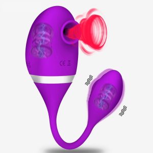 clitoral sucking double-headed vibrating egg purple vibrating