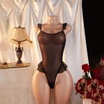 HPW303-NY-Y1197-Summer-black-see-through-sexy-jumpsuit-front-view