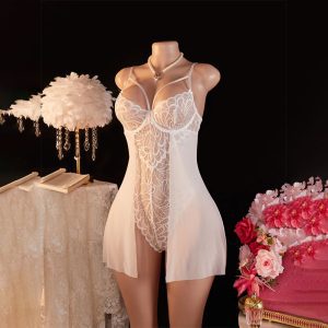 HPW306-NY-Y1203-Exposed-breast-mesh-sexy-bodysuit-right-front-view