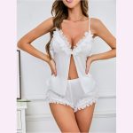 HPW314-NY-Y1157-Slit-lace-sexy-pajamas-set-front-view