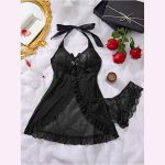 HPW324-NY-Y1124-Halter-neck-strappy-ruffled-dress-two-piece-set-principal-view