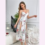 HPW325-NY-Y1009W-Printed-slit-suspender-dress-principal-view