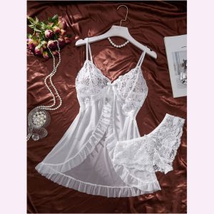 HPW326-NY-Y1064-White-lace-sexy-suspender-skirt-suit-principal-view