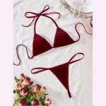 HPW326-NY-Y1067-Burgundy-velvet-sexy-lingerie-set-front-view1