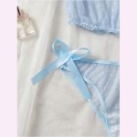 HPW326-NY-Y753B-Blue-one-shoulder-sexy-lingerie-set-partial-view