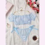 HPW326-NY-Y753B-Blue-one-shoulder-sexy-lingerie-set-principal-view