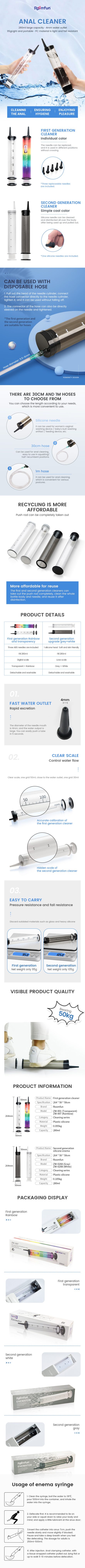 SMSyringe-type erotic enema device, bowel cleansing and anal cleansing tool Detailed image